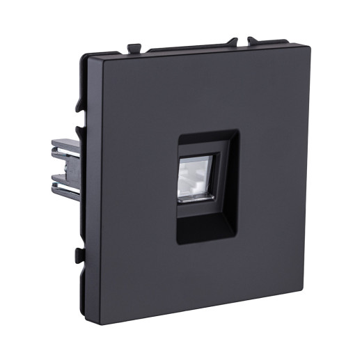 Розетка Ethernet RJ45 Cat.6, черный матовый Kollinger Eclipse EC-017BK