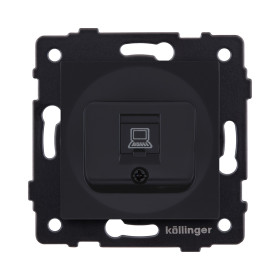 Розетка Ethernet RJ45 Cat.6, черный матовый Kollinger REA-018BM для Aspekt, Eleganz, Reflex