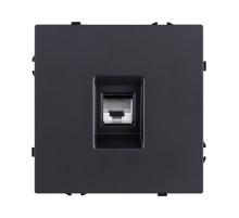 Розетка Ethernet RJ45 Cat.6, черный матовый Kollinger Eclipse EC-017BK