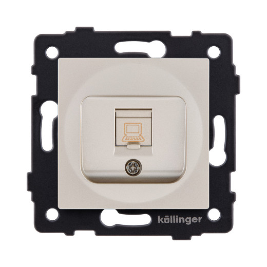 Розетка Ethernet RJ45 Cat.5, золотой Kollinger REA-016GD для Aspekt, Eleganz, Reflex
