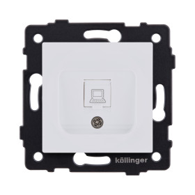 Розетка Ethernet RJ45 Cat.6, белый матовый Kollinger REA-018WM для Aspekt, Eleganz, Reflex