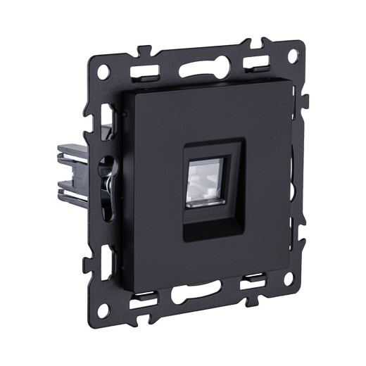 Розетка Ethernet RJ45 Cat.6, черный Kollinger Asthetik AS-017BK