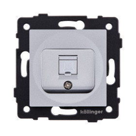 Розетка Ethernet RJ45 Cat.5, серый Kollinger REA-016GY для Aspekt, Eleganz, Reflex