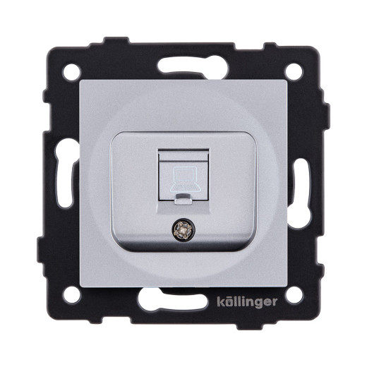 Розетка Ethernet RJ45 Cat.5, серый Kollinger REA-016GY для Aspekt, Eleganz, Reflex