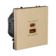 Розетка USB A+C 65W, золотой Kollinger Eclipse EC-024GD