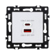 Розетка USB A+C 65W, белый Kollinger Asthetik AS-024WH