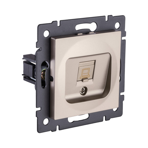 Розетка Ethernet RJ45 Cat.5, золотой Kollinger REA-016GD для Aspekt, Eleganz, Reflex