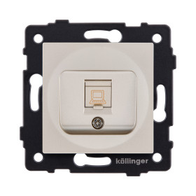Розетка Ethernet RJ45 Cat.6, золотой Kollinger REA-018GD для Aspekt, Eleganz, Reflex