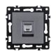 Розетка Ethernet RJ45 Cat.6, серый Kollinger Asthetik AS-017GY