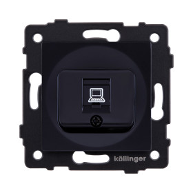 Розетка Ethernet RJ45 Cat.5, черный Kollinger REA-016BK для Aspekt, Eleganz, Reflex
