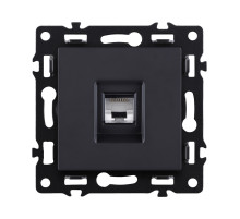 Розетка Ethernet RJ45 Cat.6, черный Kollinger Asthetik AS-017BK
