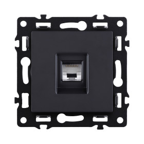 Розетка Ethernet RJ45 Cat.6, черный Kollinger Asthetik AS-017BK