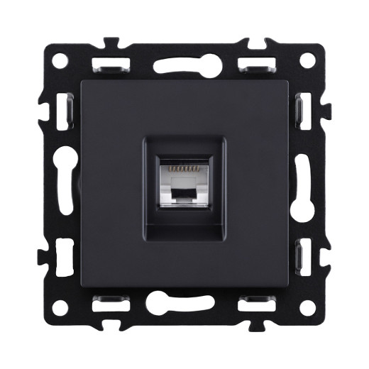 Розетка Ethernet RJ45 Cat.6, черный Kollinger Asthetik AS-017BK