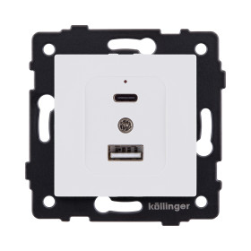 Розетка USB A+C 20W, белый матовый Kollinger REA-037WM для Aspekt, Eleganz, Reflex