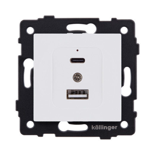Розетка USB A+C 20W, белый матовый Kollinger REA-037WM для Aspekt, Eleganz, Reflex