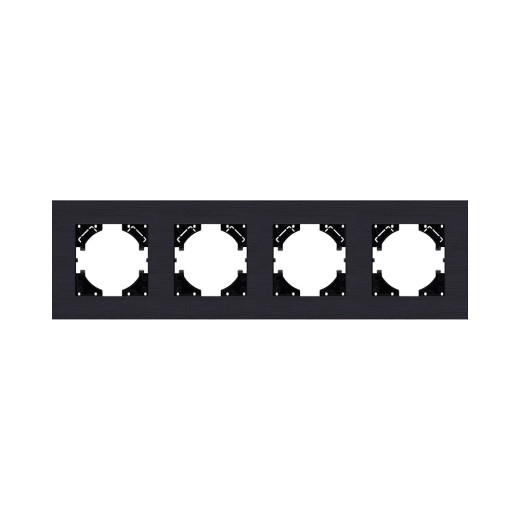 Рамка 4-постовая, черный Kollinger Reflex AL RA4BK