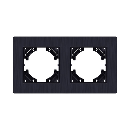 Рамка 2-постовая, черный Kollinger Eleganz Plex EP2BK