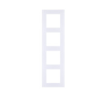 Рамка 4-постовая, стекло белый Kollinger Asthetik AS4WH