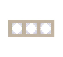 Рамка 3-постовая, стекло золотой Kollinger Reflex MG RM3GD