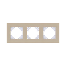 Рамка 3-постовая, стекло золотой Kollinger Reflex MG RM3GD