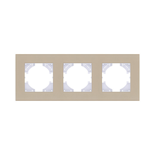 Рамка 3-постовая, стекло золотой Kollinger Reflex MG RM3GD
