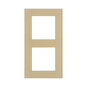 Рамка 2-постовая, стекло золотой Kollinger Asthetik AS2GD