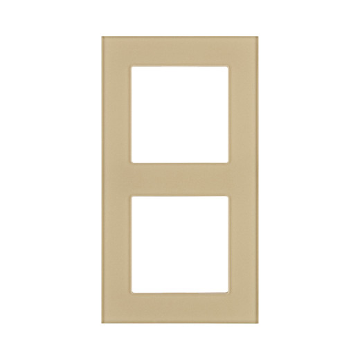 Рамка 2-постовая, стекло золотой Kollinger Asthetik AS2GD