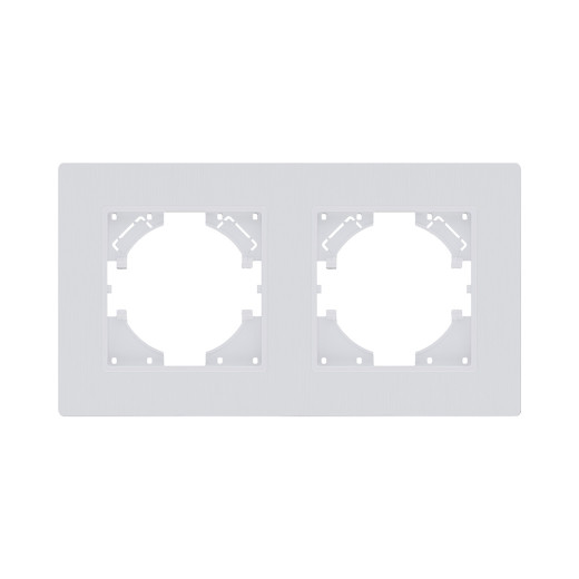 Рамка 2-постовая, белый матовый Kollinger Eleganz Plex EP2WM