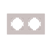 Рамка 2-постовая, кашемир матовый Kollinger Eleganz Plex EP2CM