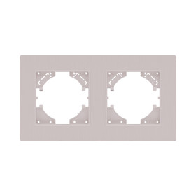 Рамка 2-постовая, кашемир матовый Kollinger Eleganz Plex EP2CM