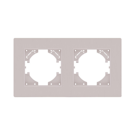 Рамка 2-постовая, кашемир матовый Kollinger Eleganz Plex EP2CM