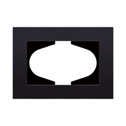 Рамка для двойной розетки, стекло черный Kollinger Reflex MG RM120BK