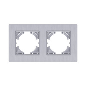 Рамка 2-постовая, серый Kollinger Eleganz Plex EP2GY