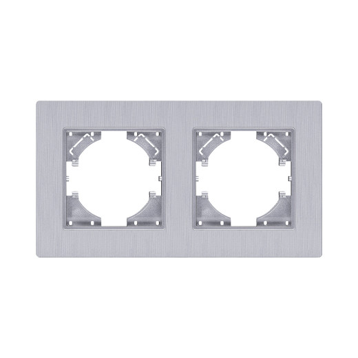Рамка 2-постовая, серый Kollinger Eleganz Plex EP2GY