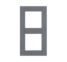 Рамка 2-постовая, стекло серый Kollinger Asthetik AS2GY