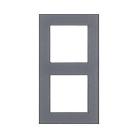 Рамка 2-постовая, стекло серый Kollinger Asthetik AS2GY