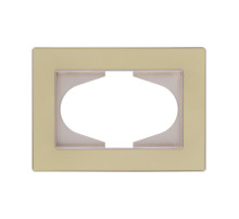 Рамка для двойной розетки, золотой Kollinger Eleganz Acryl EA120GD