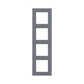 Рамка 4-постовая, стекло серый Kollinger Asthetik AS4GY