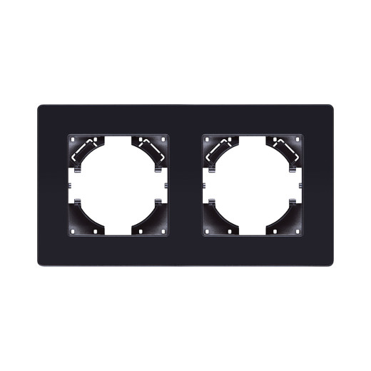 Рамка 2-постовая, черный Kollinger Eleganz Acryl EA2BK