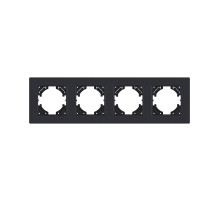 Рамка 4-постовая, черный матовый Kollinger Eleganz Plex EP4BM