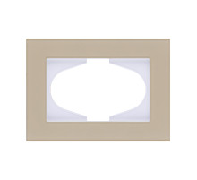 Рамка для двойной розетки, стекло золотой Kollinger Reflex MG RM120GD