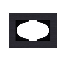 Рамка для двойной розетки, черный Kollinger Reflex AL RA120BK