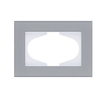 Рамка для двойной розетки, стекло серый Kollinger Reflex MG RM120GY