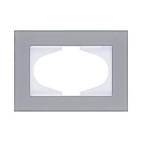 Рамка для двойной розетки, стекло серый Kollinger Reflex MG RM120GY