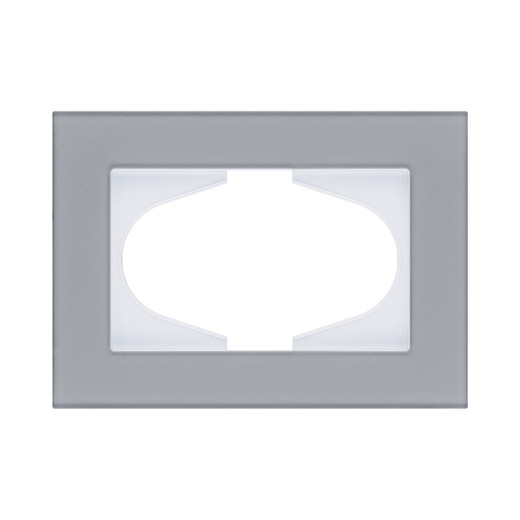 Рамка для двойной розетки, стекло серый Kollinger Reflex MG RM120GY