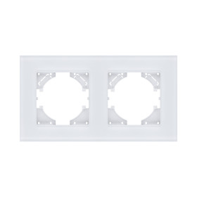 Рамка 2-постовая, стекло белый Kollinger Reflex MG RM2WH