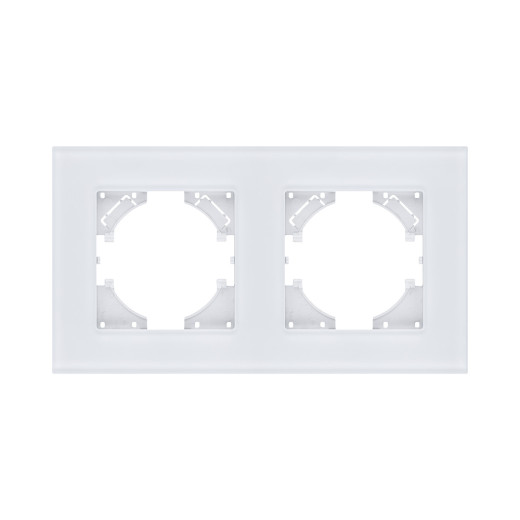 Рамка 2-постовая, стекло белый Kollinger Reflex MG RM2WH