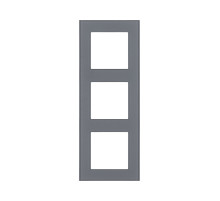 Рамка 3-постовая, стекло серый Kollinger Asthetik AS3GY