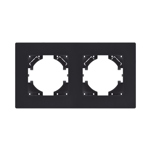 Рамка 2-постовая, черный матовый Kollinger Aspekt AT2BM