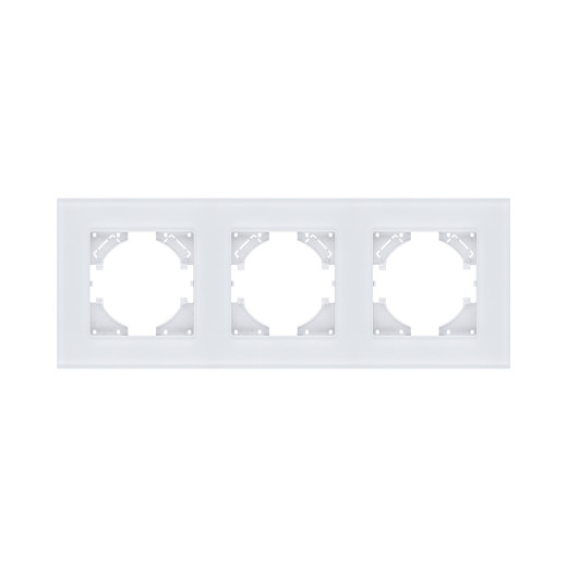 Рамка 3-постовая, стекло белый Kollinger Reflex MG RM3WH